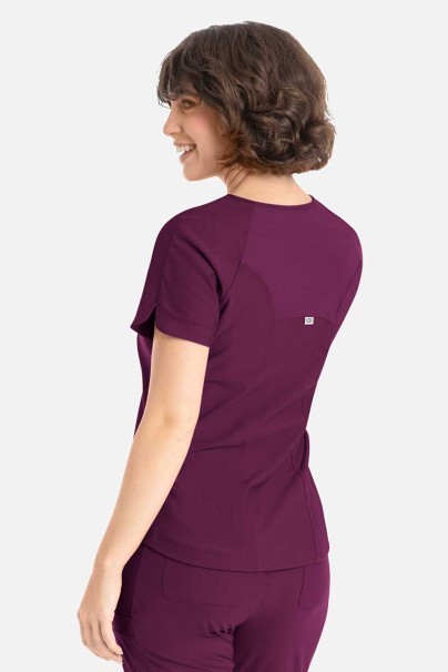 Women's Maevn Embrace Luna scrub top wine-1