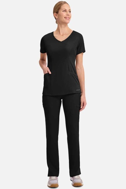 Women's Healing Hands Madison scrub top black-2