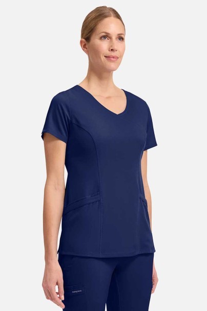 Women's Healing Hands Madison scrub top navy-2