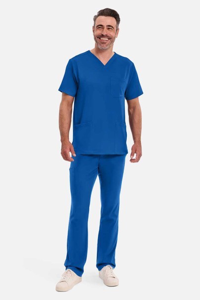 Men's Healing Hands Matthew V-neck scrub top royal blue-2