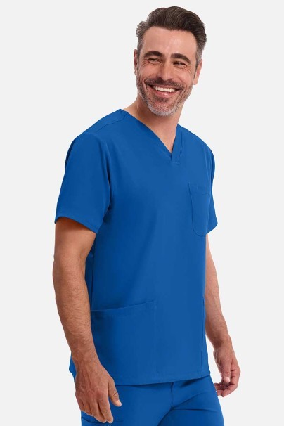 Men's Healing Hands Matthew V-neck scrub top royal blue-1