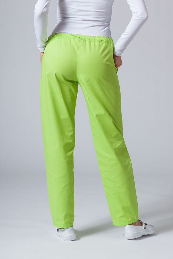 Women's Sunrise Uniforms Basic Regular scrub trousers lime-2