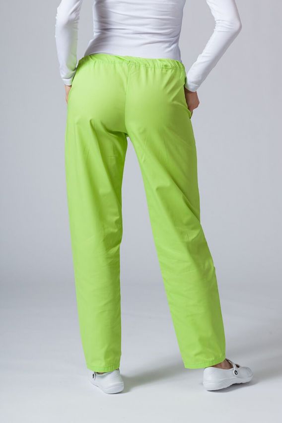 Women's Sunrise Uniforms Basic Regular scrub trousers lime-1