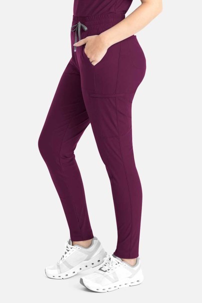 Women's Maevn Embrace Mia scrub trousers wine-1