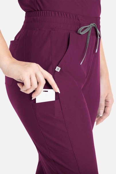 Women's Maevn Embrace Mia scrub trousers wine-3