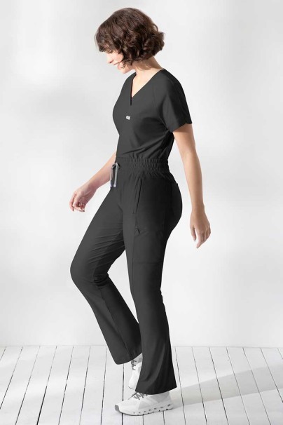 Women's Maevn Embrace scrubs set (Luna top, Nora trousers) black-1