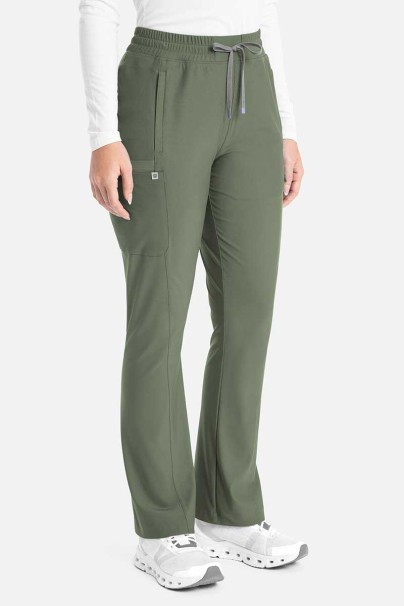 Women's Maevn Embrace scrubs set (Luna top, Nora trousers) olive-5