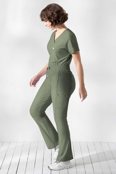 Women's Maevn Embrace scrubs set (Luna top, Nora trousers) olive-10