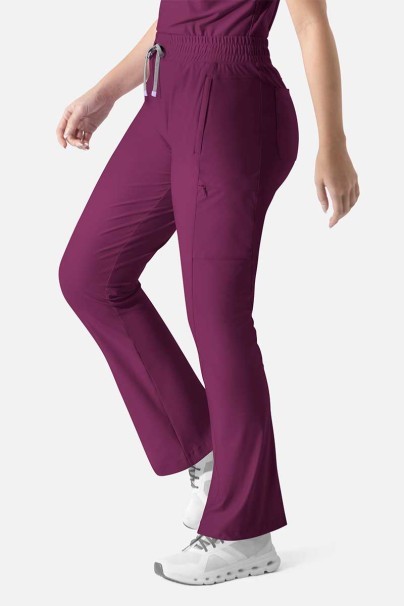 Women's Maevn Embrace Nora scrub trousers wine-2