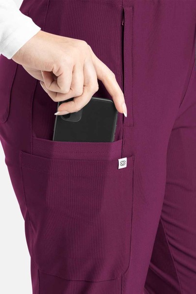 Women's Maevn Embrace Nora scrub trousers wine-3