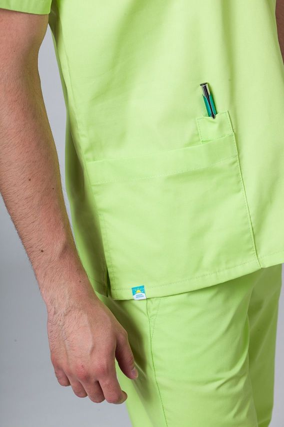 Men's Sunrise Uniforms Basic Standard scrub top lime-3