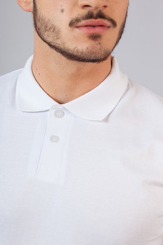 Men’s Malfini Single Jersey polo shirt white-2