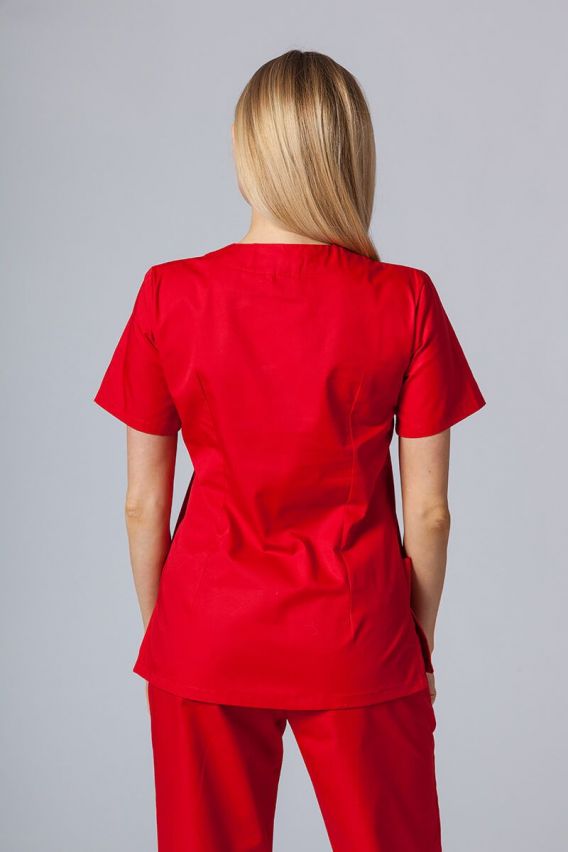 Women's Sunrise Uniforms Basic Light scrub top red-2