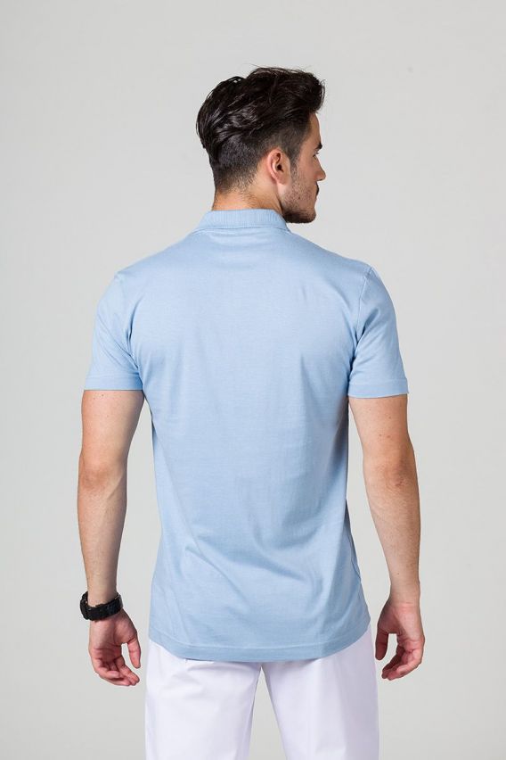 Men’s Malfini Single Jersey polo shirt skye blue-2