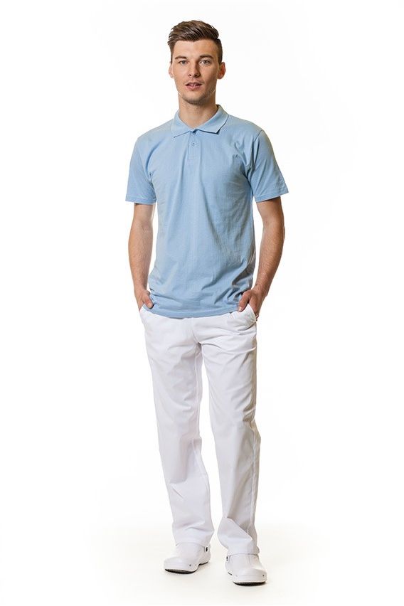Men’s Malfini Single Jersey polo shirt skye blue-2