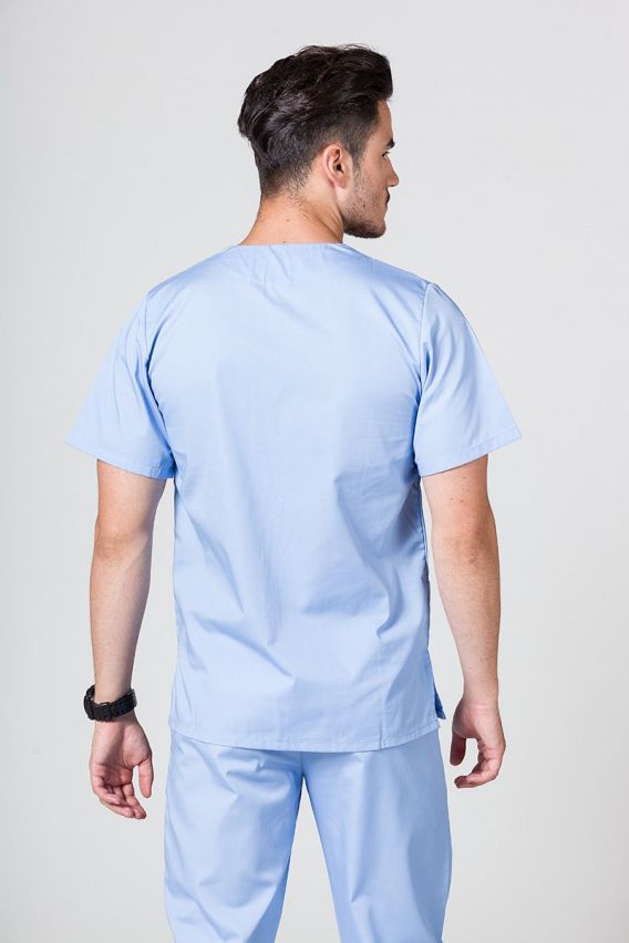 Men's Sunrise Uniforms Basic Standard scrub top ceil blue-2