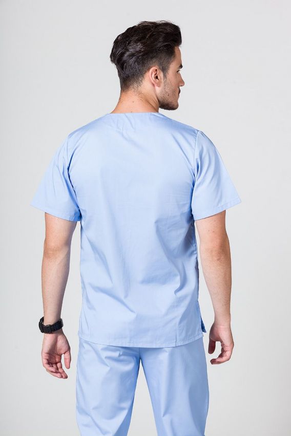 Men's Sunrise Uniforms Basic Standard scrub top ceil blue-1