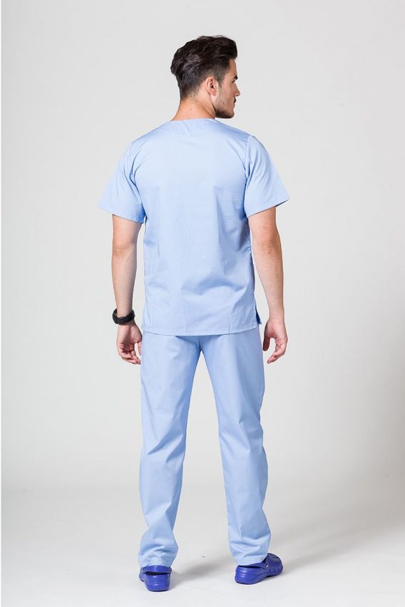 Men's Sunrise Uniforms Basic Standard scrub top ceil blue-5