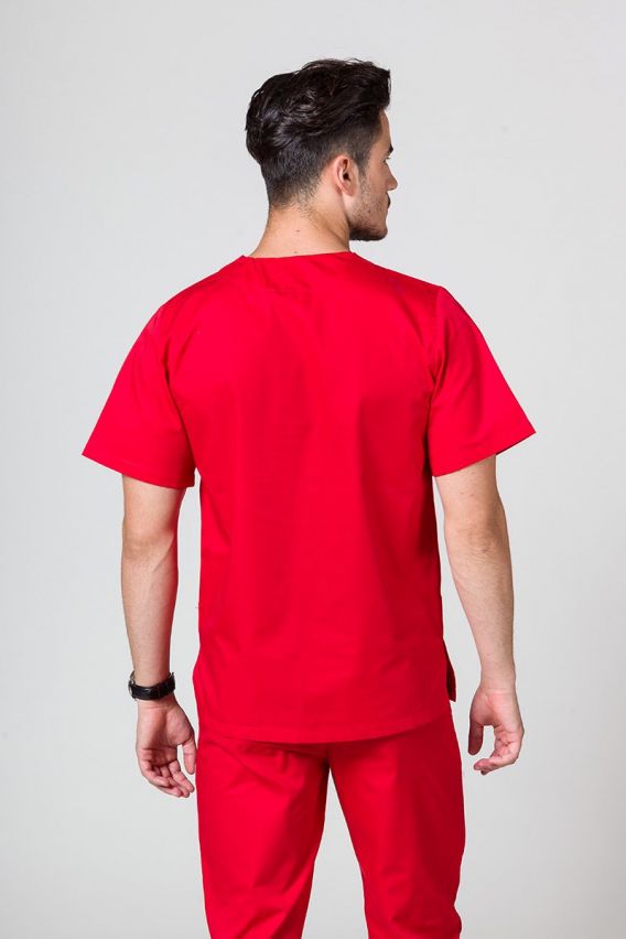 Men's Sunrise Uniforms Basic Standard scrub top red-2