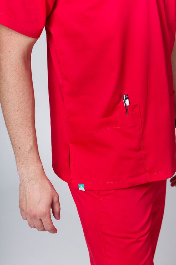 Men's Sunrise Uniforms Basic Standard scrub top red-3