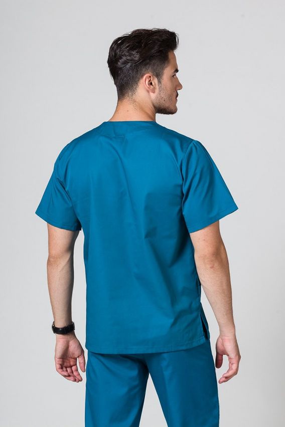 Men's Sunrise Uniforms Basic Standard scrub top caribbean blue-2