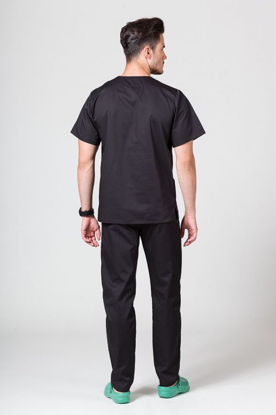 Men's Sunrise Uniforms Basic Standard scrub top black-5