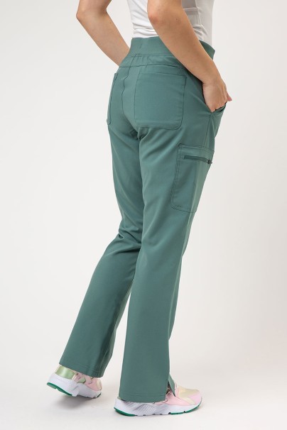 Women's Maevn Momentum Flare Leg jogger scrub trousers moss green-2