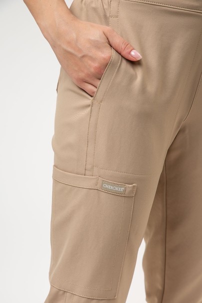 Women's Cherokee Ultra scrub jogger trousers beige-4