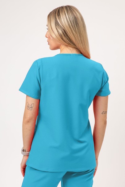 Women's Cherokee Ultra V-neck scrub top turquoise-2