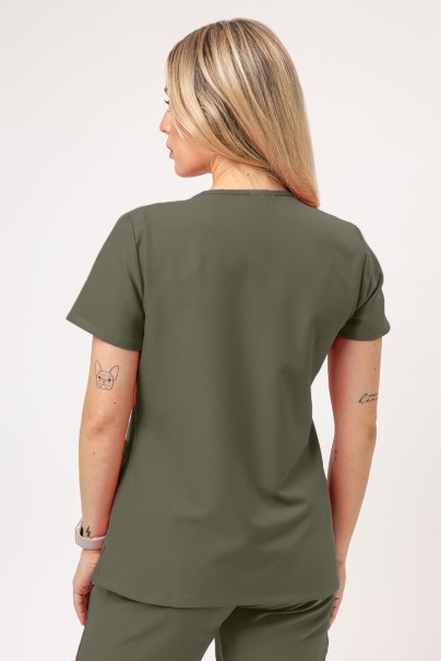 Women's Cherokee Ultra V-neck scrub top olive-1