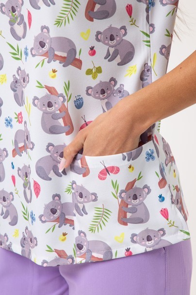 Women's Sunrise Uniforms Prints scrub top Koala Cuddles-3