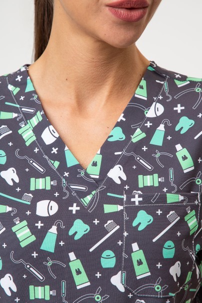 Women's Sunrise Uniforms Prints scrub top Mint Meds-3