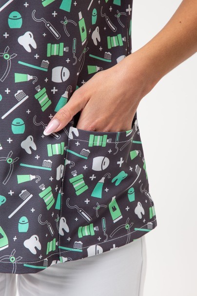 Women's Sunrise Uniforms Prints scrub top Mint Meds-4