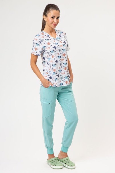Women's Sunrise Uniforms Prints scrub top Rainbow Dogs-2