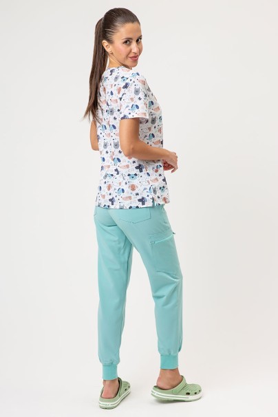 Women's Sunrise Uniforms Prints scrub top Rainbow Dogs-5