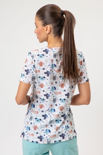 Women's Sunrise Uniforms Prints scrub top Rainbow Dogs-2