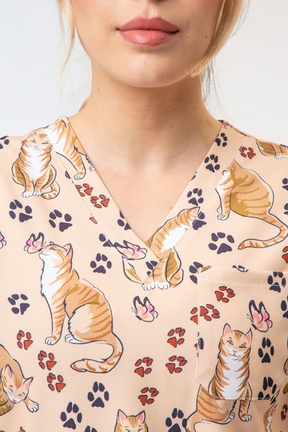 Women's Sunrise Uniforms Prints scrub top Purrfect Relax-3