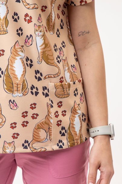 Women's Sunrise Uniforms Prints scrub top Purrfect Relax-4
