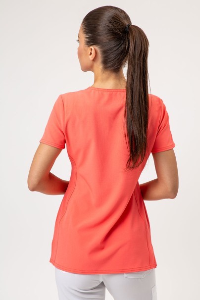 Women's Heartsoul Break on Through V-neck scrub top coral-2