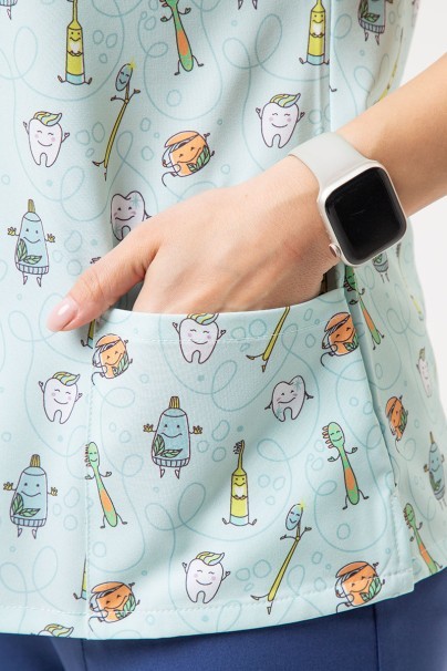 Women's Sunrise Uniforms Prints scrub top Dental Friends-3