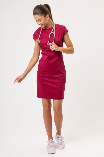 Sunrise Uniforms Elite scrub dress burgundy-2