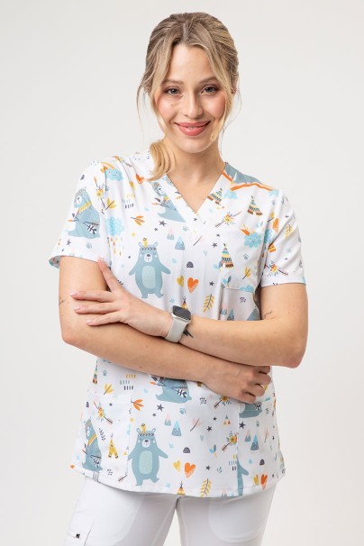 Women's Sunrise Uniforms Prints scrub top Bear Camp-5