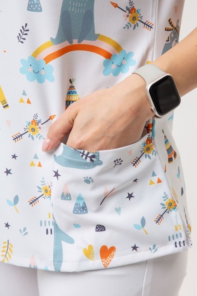 Women's Sunrise Uniforms Prints scrub top Bear Camp-4