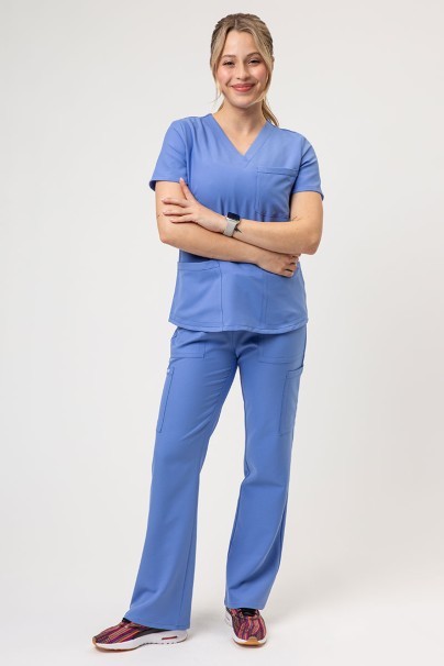 Women's Cherokee Ultra 3-pocket scrub top ceil blue-2