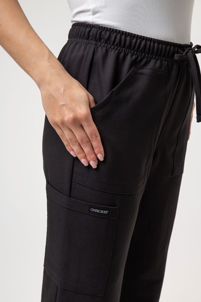 Women's Cherokee Ultra Cargo scrub trousers black-3