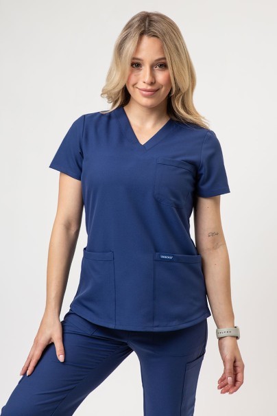 Women's Cherokee Ultra scrubs set (3-pocket top, Cargo trousers) navy-2