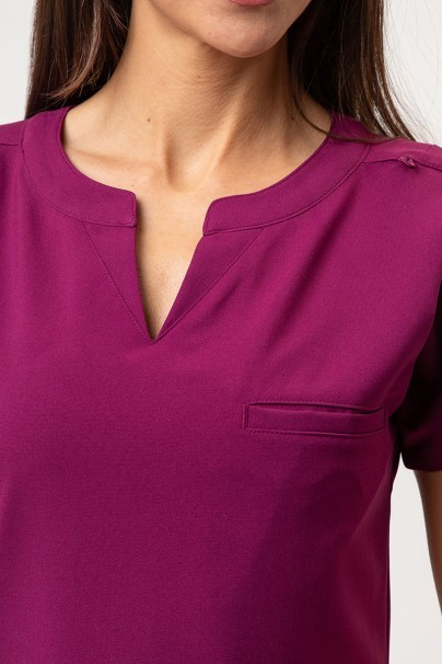 Women's Maevn Momentum Dolman scrub top wine-2