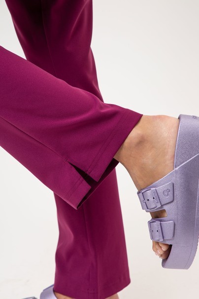 Women's Maevn Momentum Flare Leg jogger scrub trousers wine-4