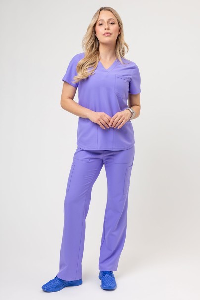 Women's Cherokee Ultra 3-pocket scrub top lavender-2