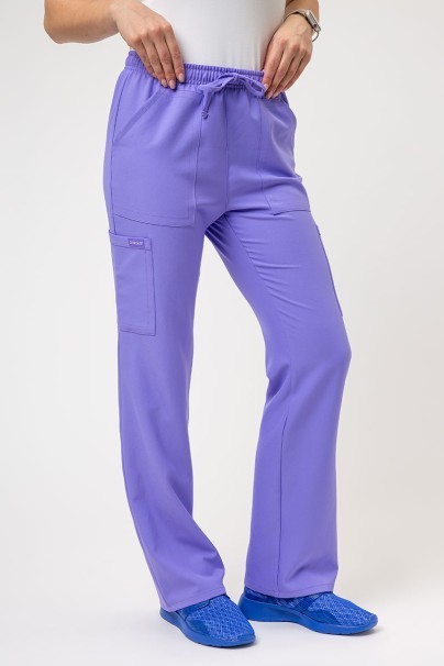 Women's Cherokee Ultra scrubs set (3-pocket top, Cargo trousers) lavender-4